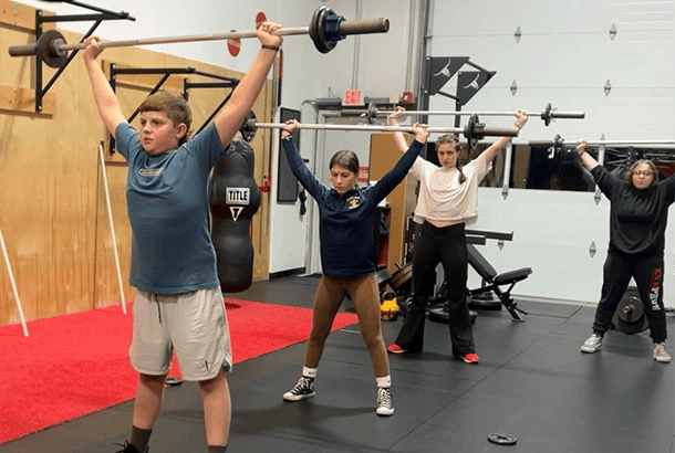 teens training with weights at EverProven Training and CrossFit