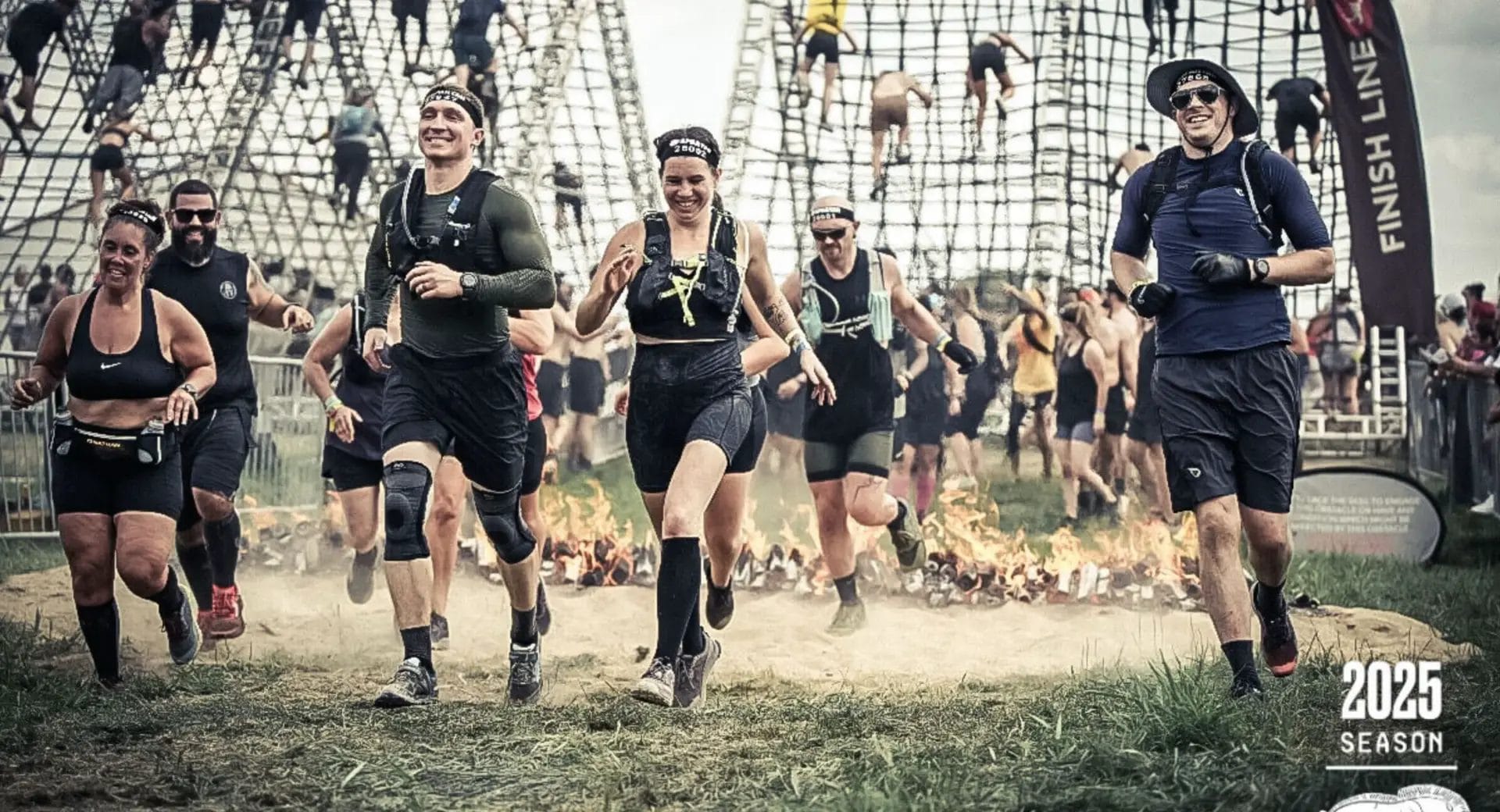 EverProven Training and CrossFit members running at the start of an outdoor fitness race